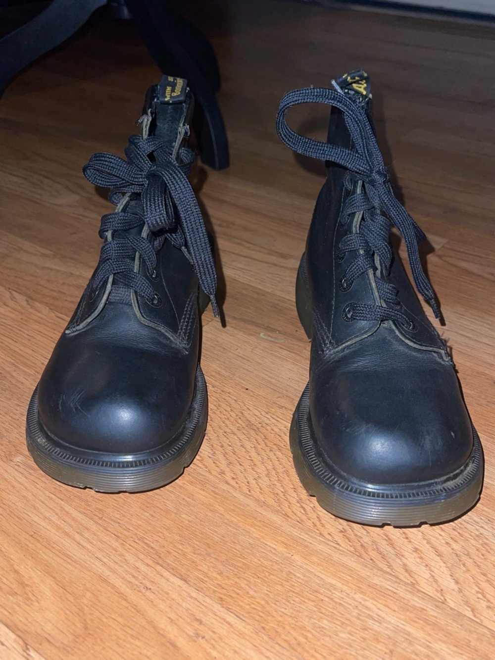 Dr. Martens Woman Black Lace-Up Leather Boots
